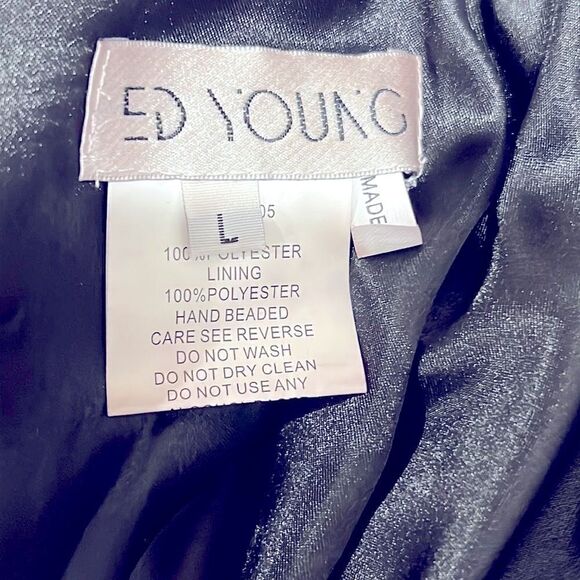 NWOT Vintage ED Young very intricately detailed little black dress - Picture 7 of 7